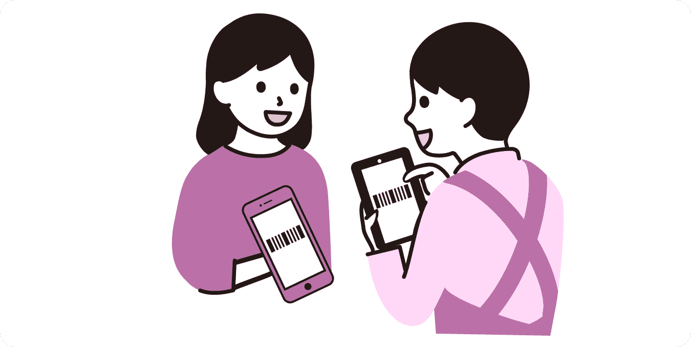 2. 画面に提示されたバーコードをレジで提示